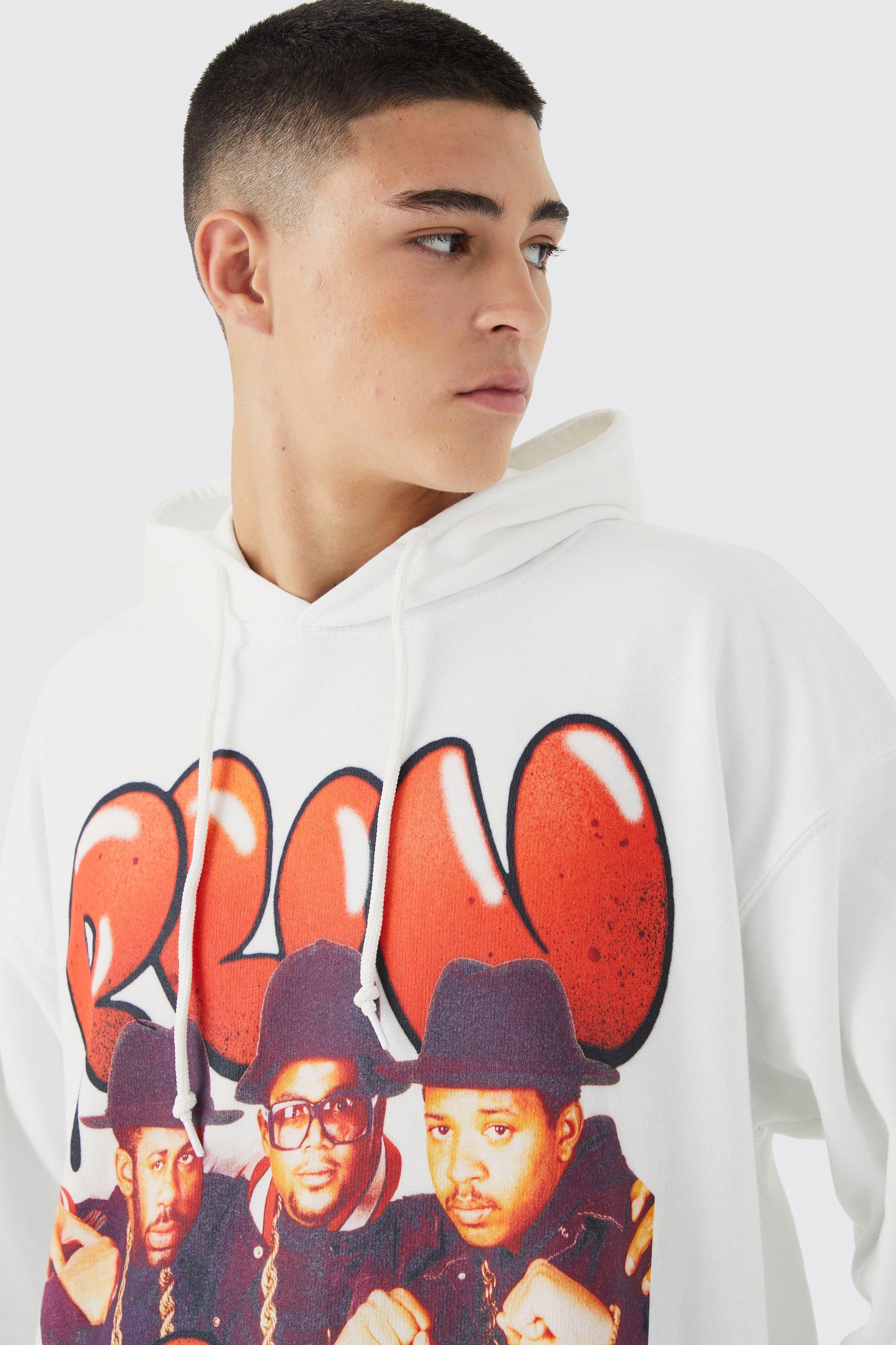 Sudadera oversize con capucha y estampado Run DMC