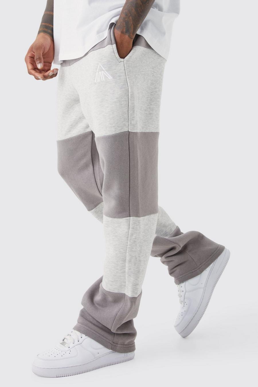 Pantalón deportivo MAN holgado con panel en contraste, Grey image number 1