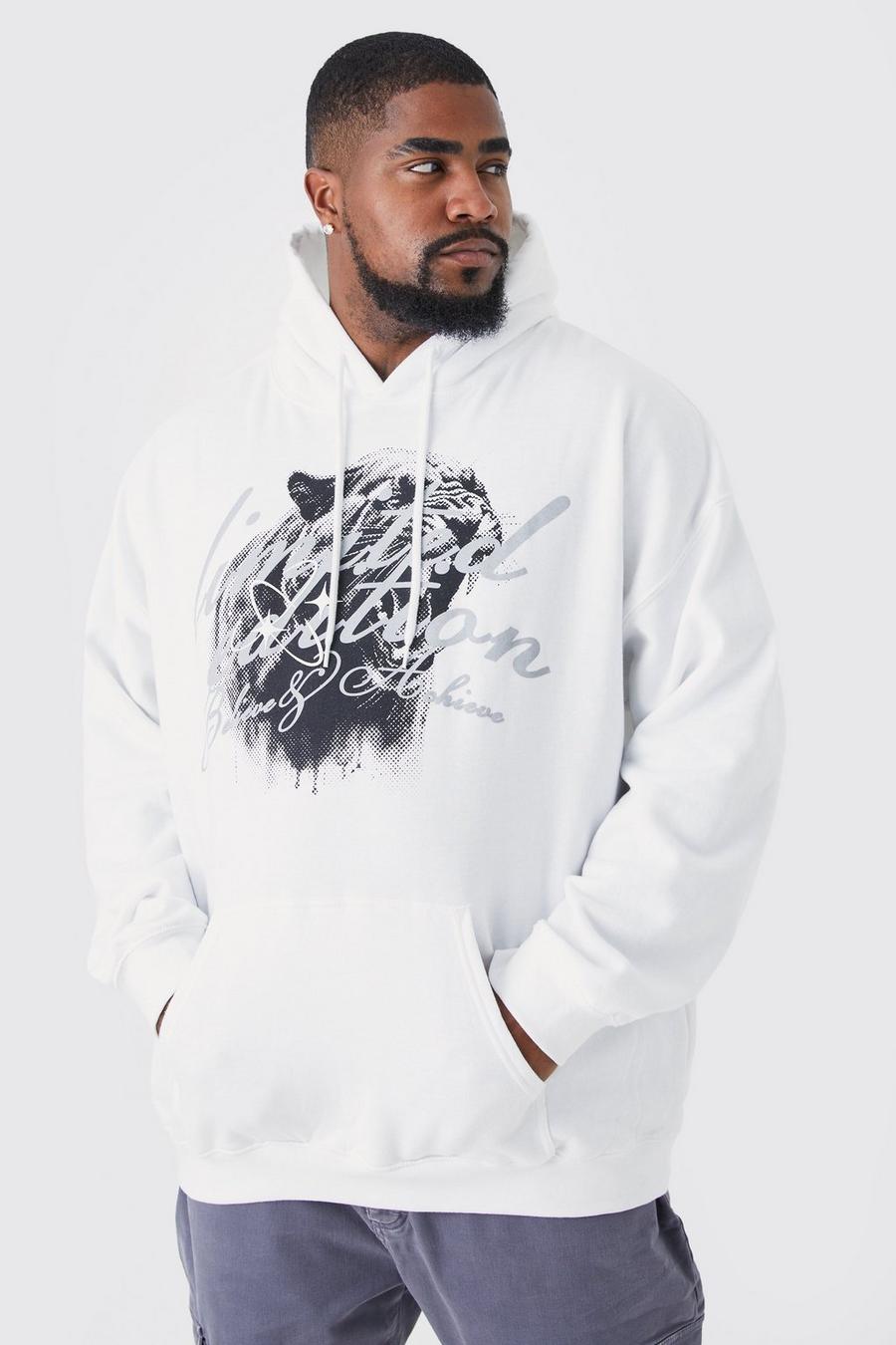 White Plus Panther Limited Edition Graphic Hoodie image number 1