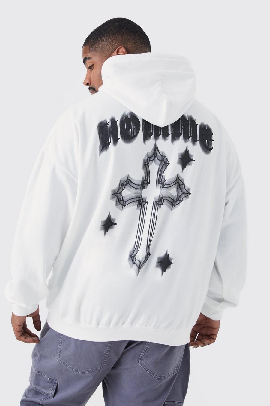 White Plus Homme Graphic Hoodie