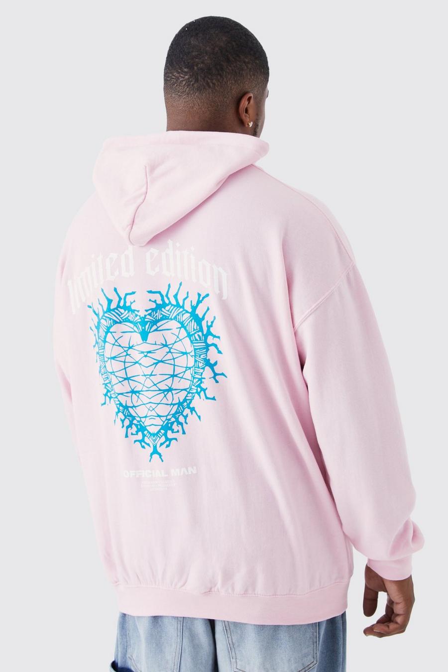 Light pink rosa Plus Limited Edition Graphic Hoodie image number 1