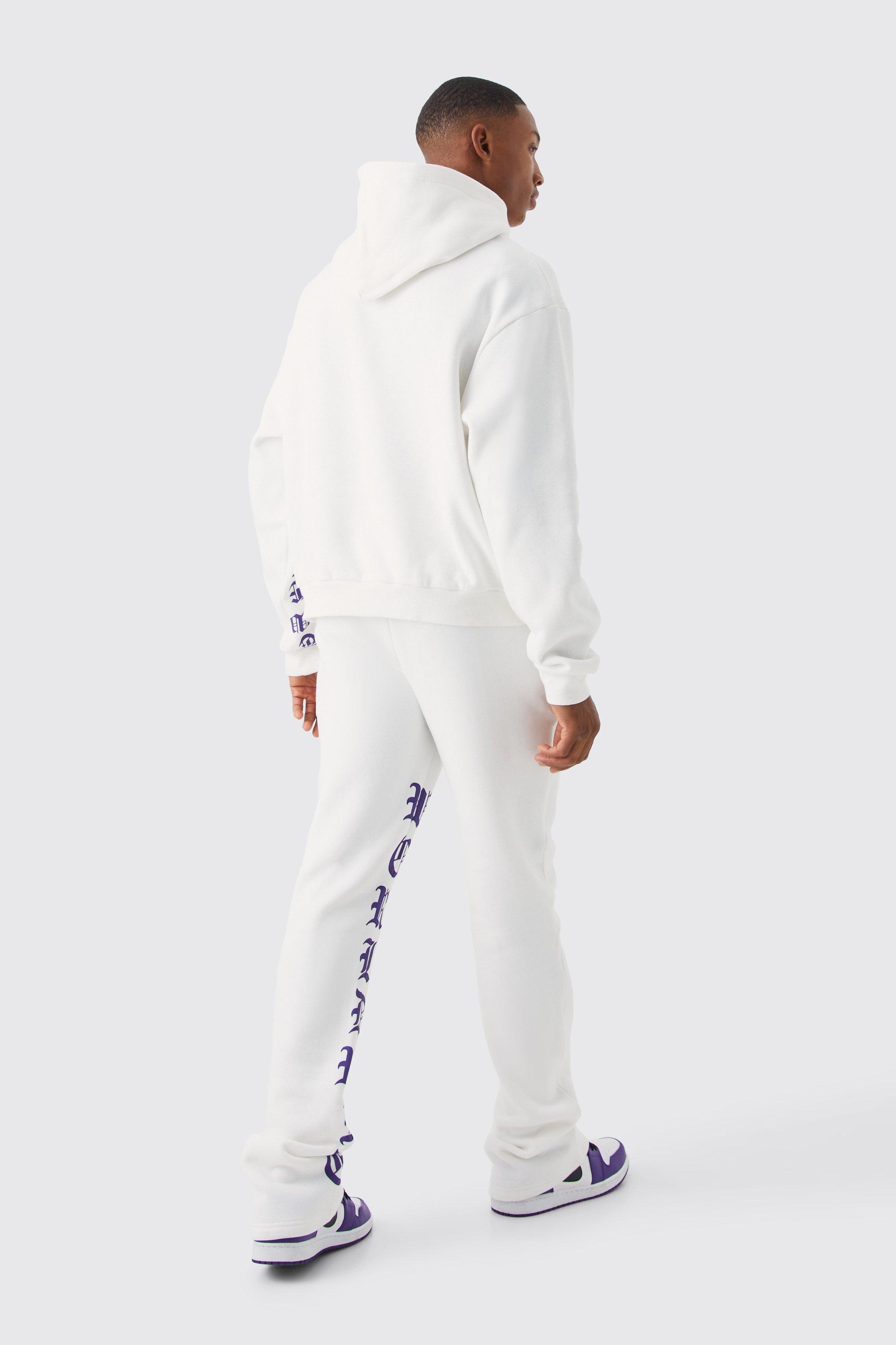 Oversized Boxy Printed Flared Tracksuit