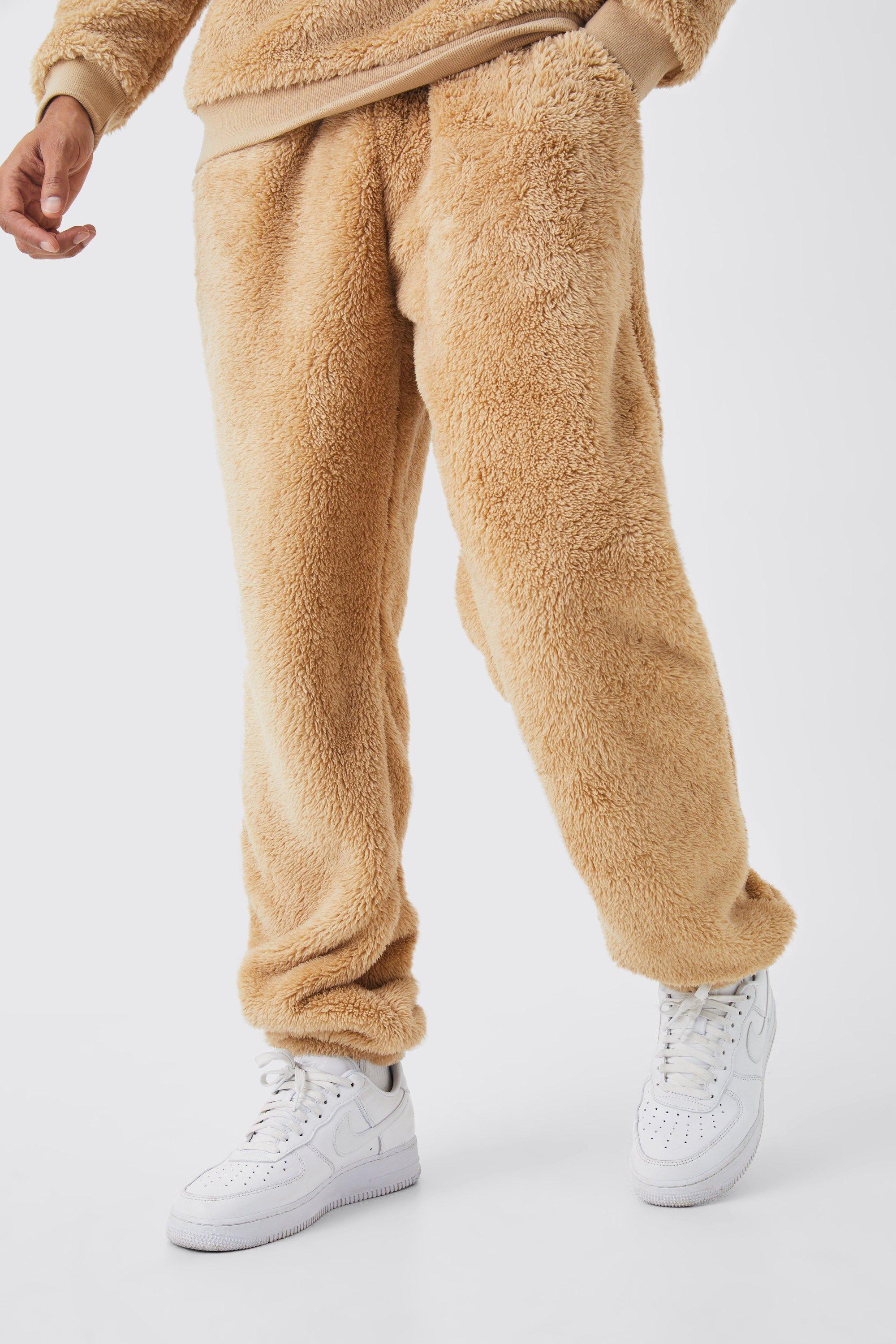 Oversized Plain Borg Jogger boohoo