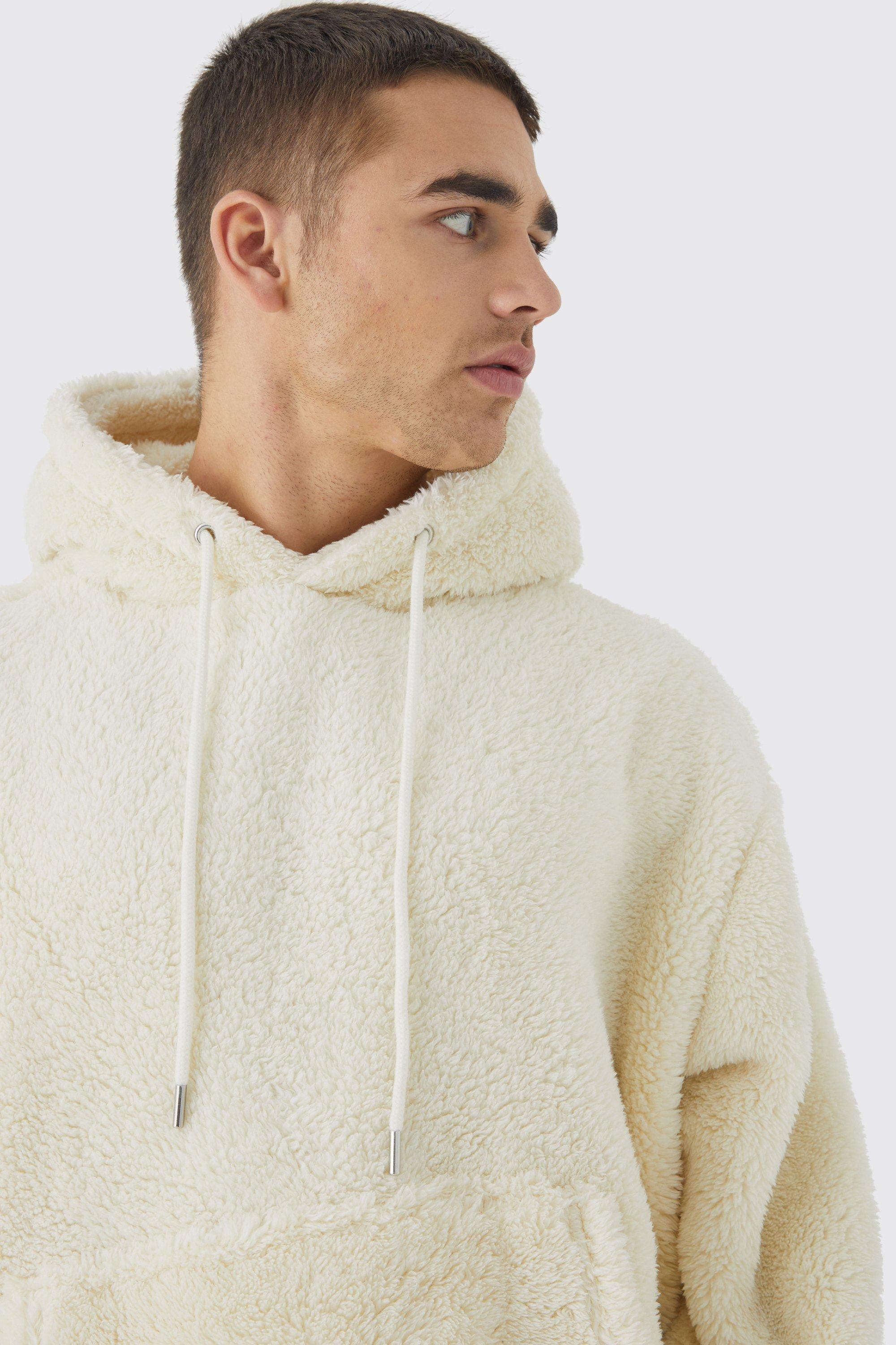 Oversized Boxy Borg Over The Head Hoodie