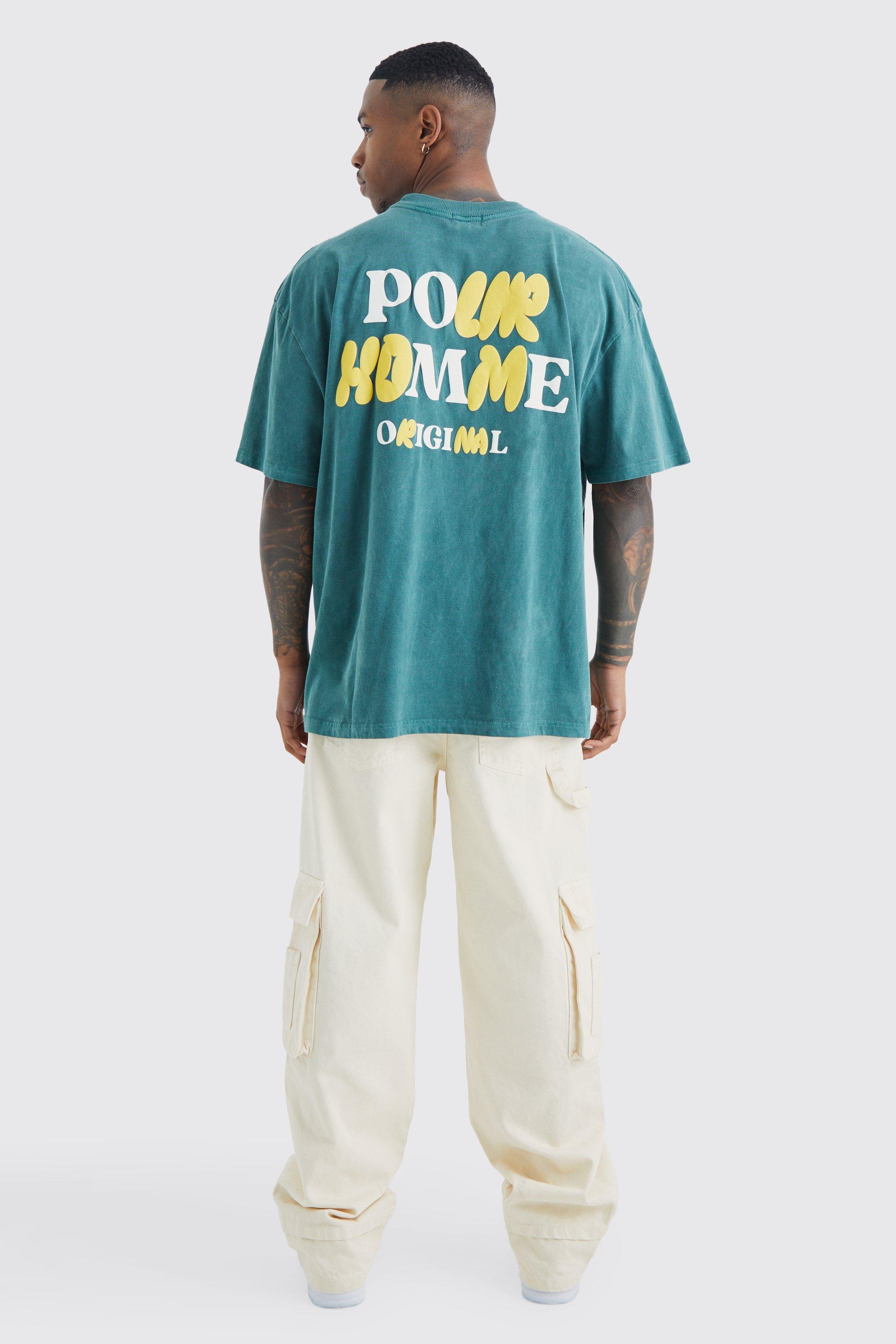 Oversized Wash Pour Homme T shirt boohoo