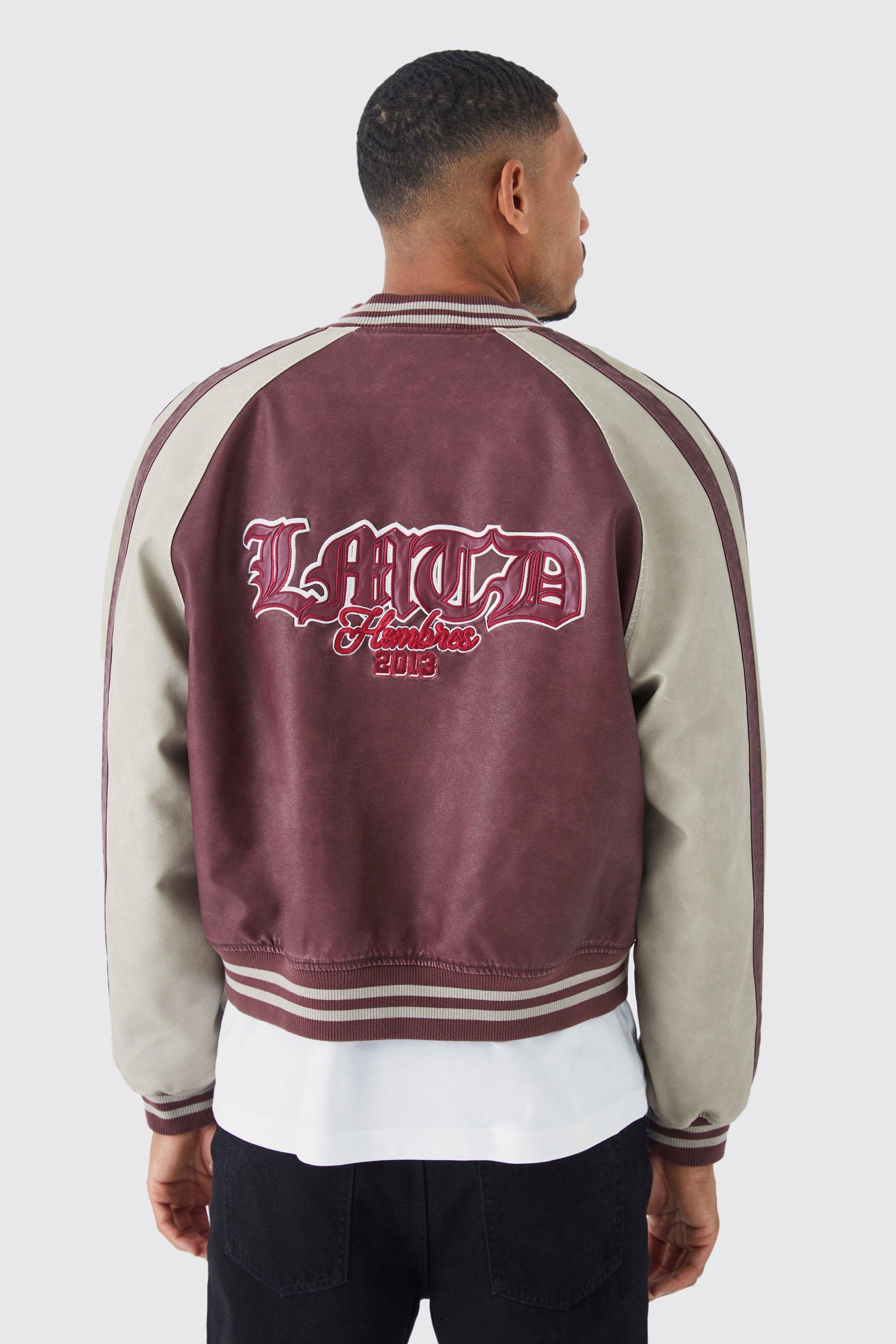 Mens satin varsity jacket sale