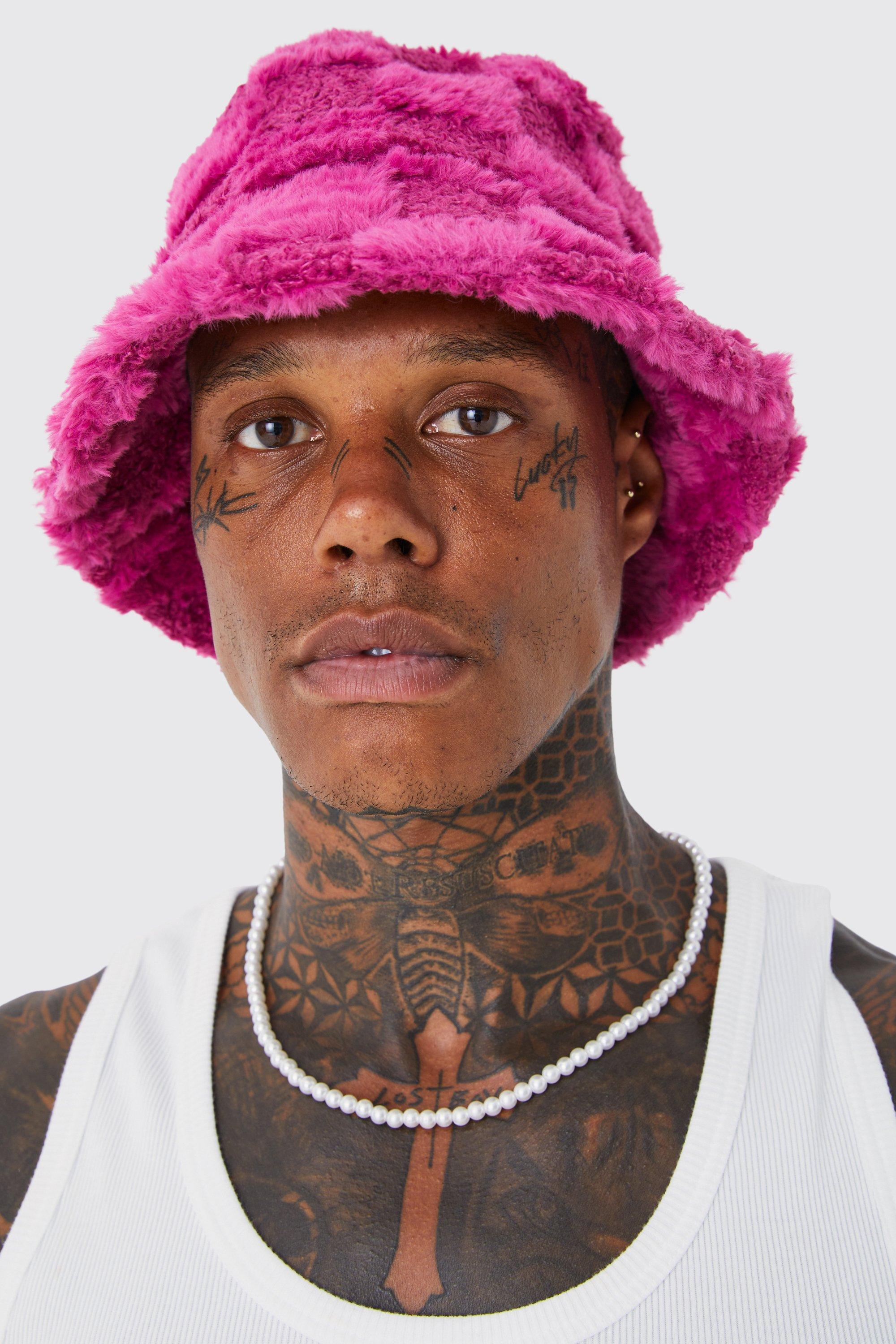 Mens pink bucket store hat