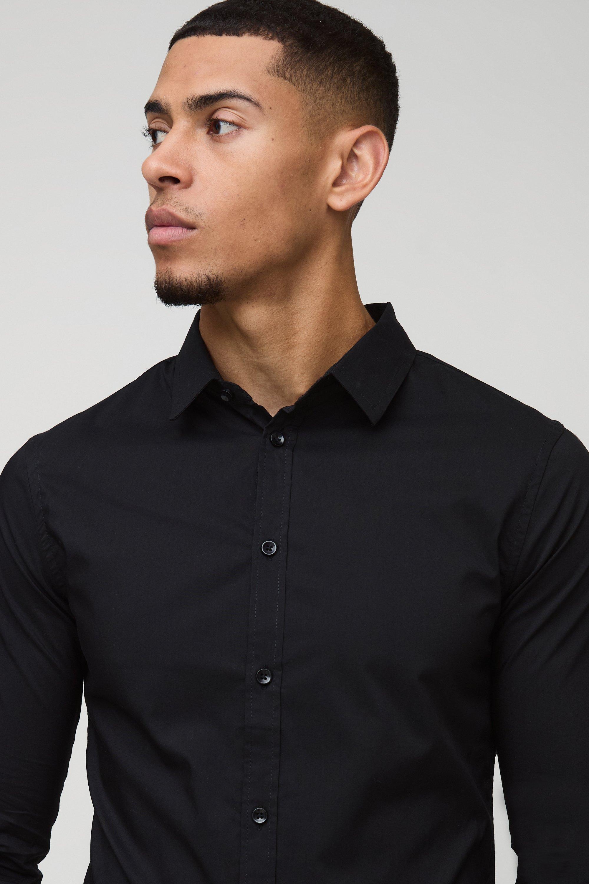 Chemise moulante manches longues