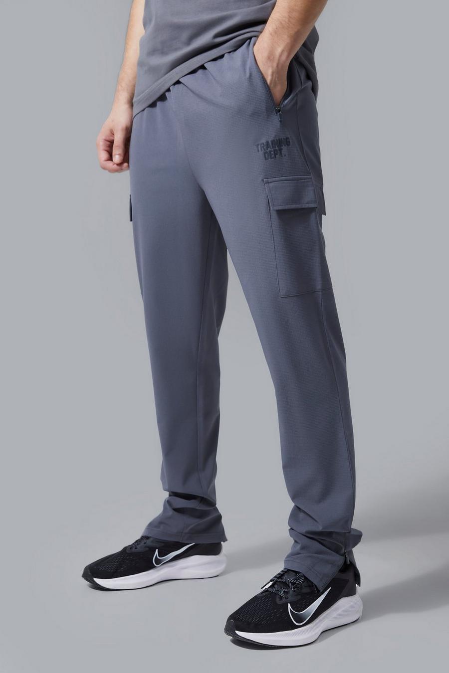 Slate blue Tall Active Training Dept Tapered Cargo Joggers image number 1