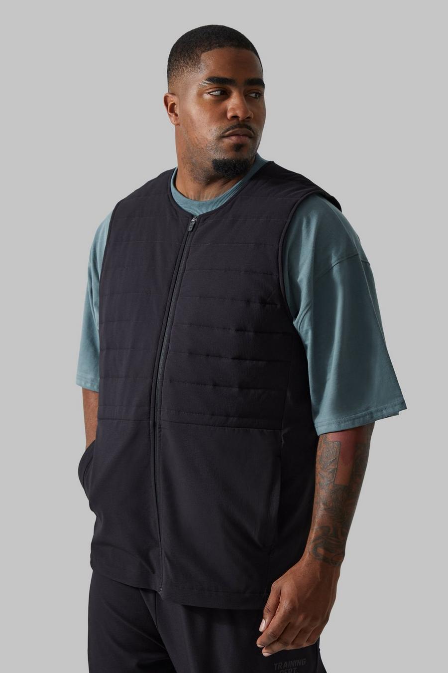 Black Plus Active Training Dept Quilted Body Warmer image number 1