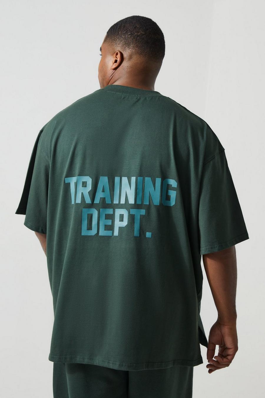 Dark green grön Plus Active Training Dept Oversized T-shirt