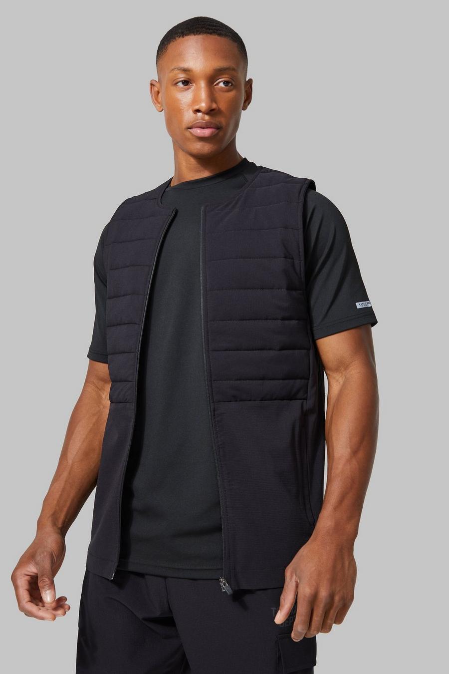 Black Active Training Dept Quilted Body Warmer image number 1