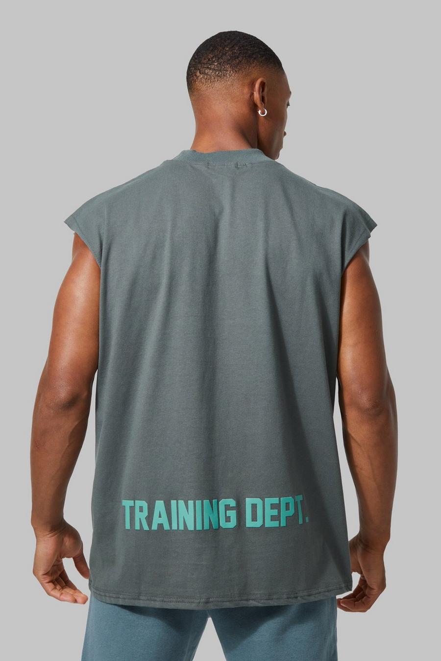 Charcoal grey Active Training Dept Oversized Extended Tank