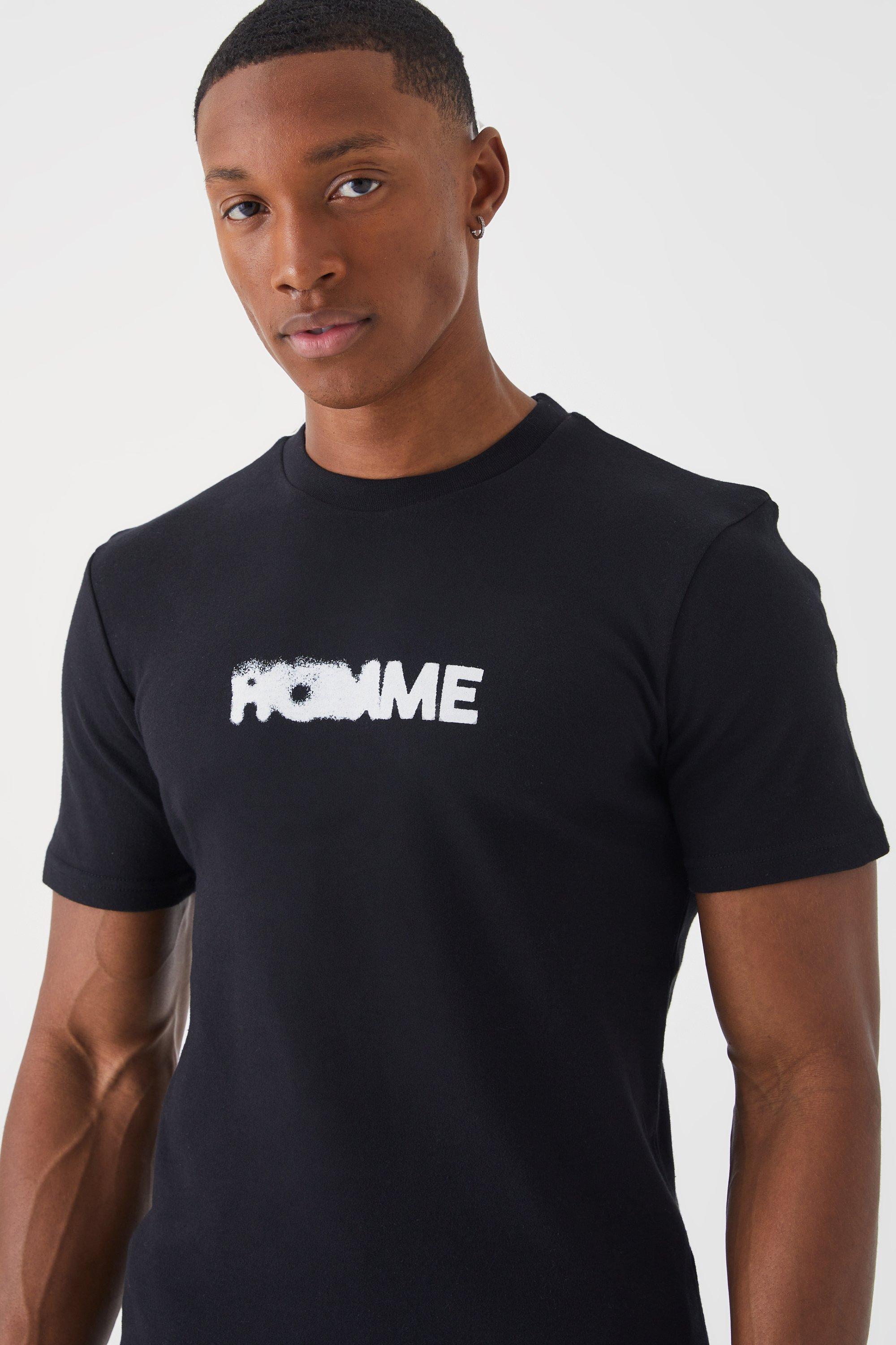 T shirt muscle online fit homme