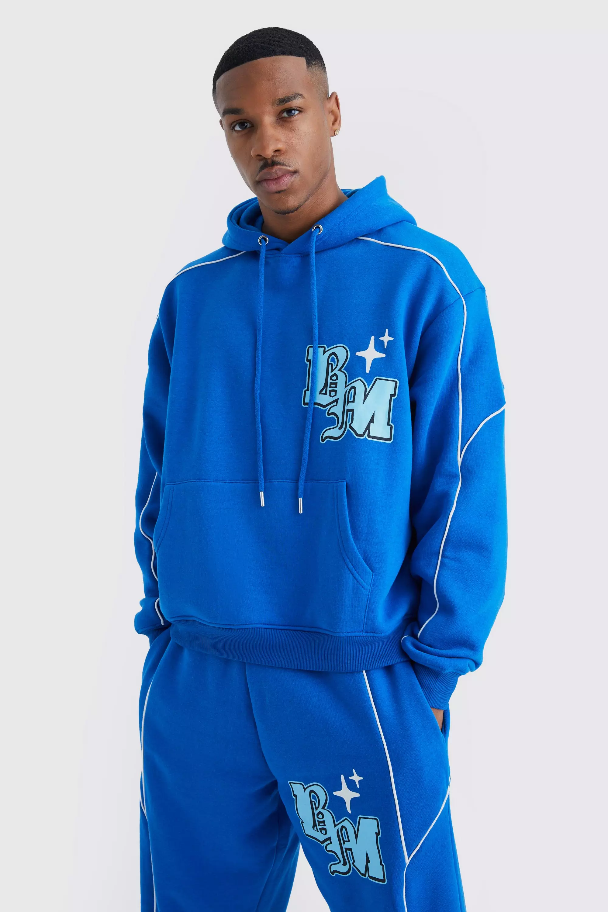 Cobalt Oversized Boxy Print Tracksuit alternative image