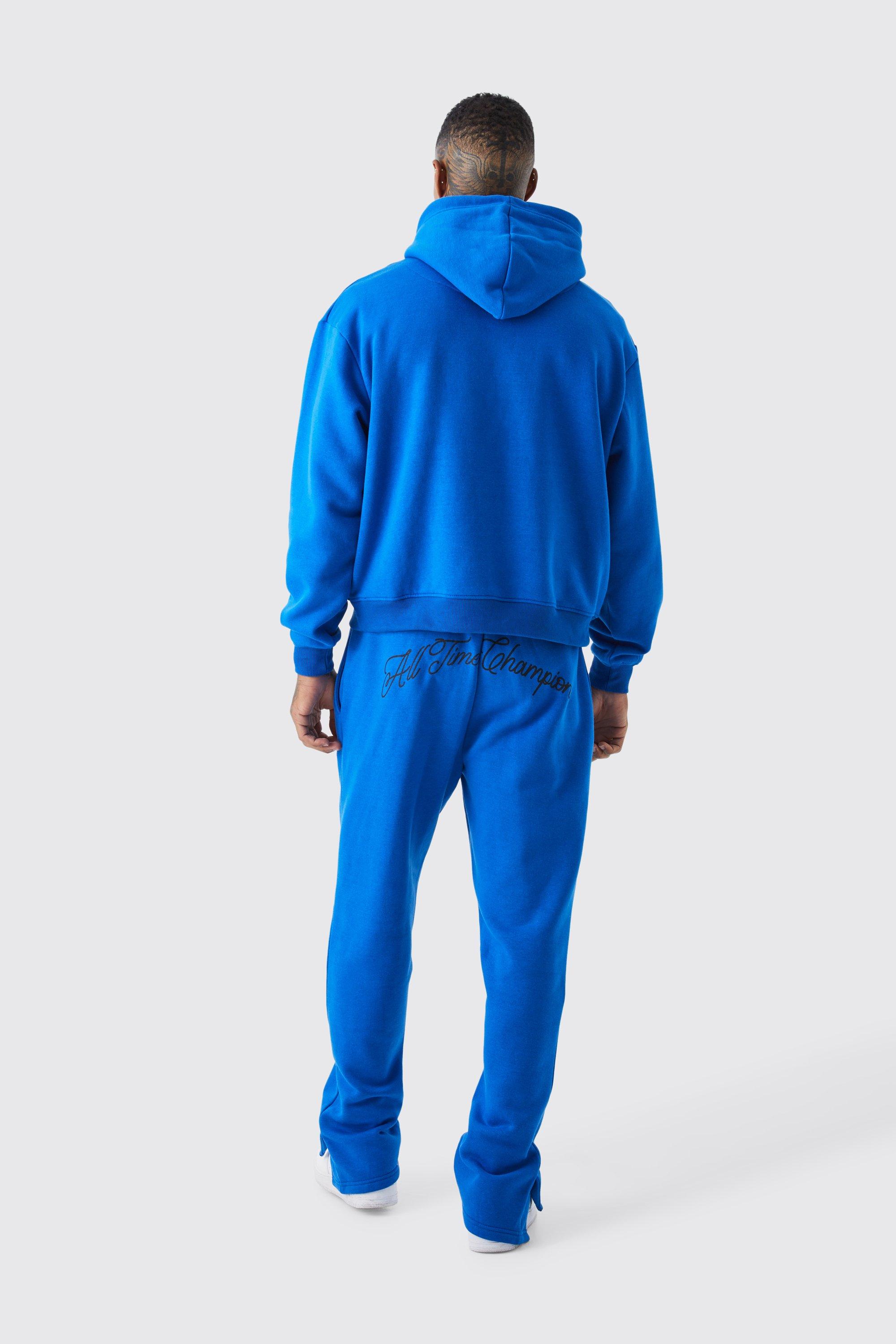 Unisex Hooded Track Suit (Royal Blue)
