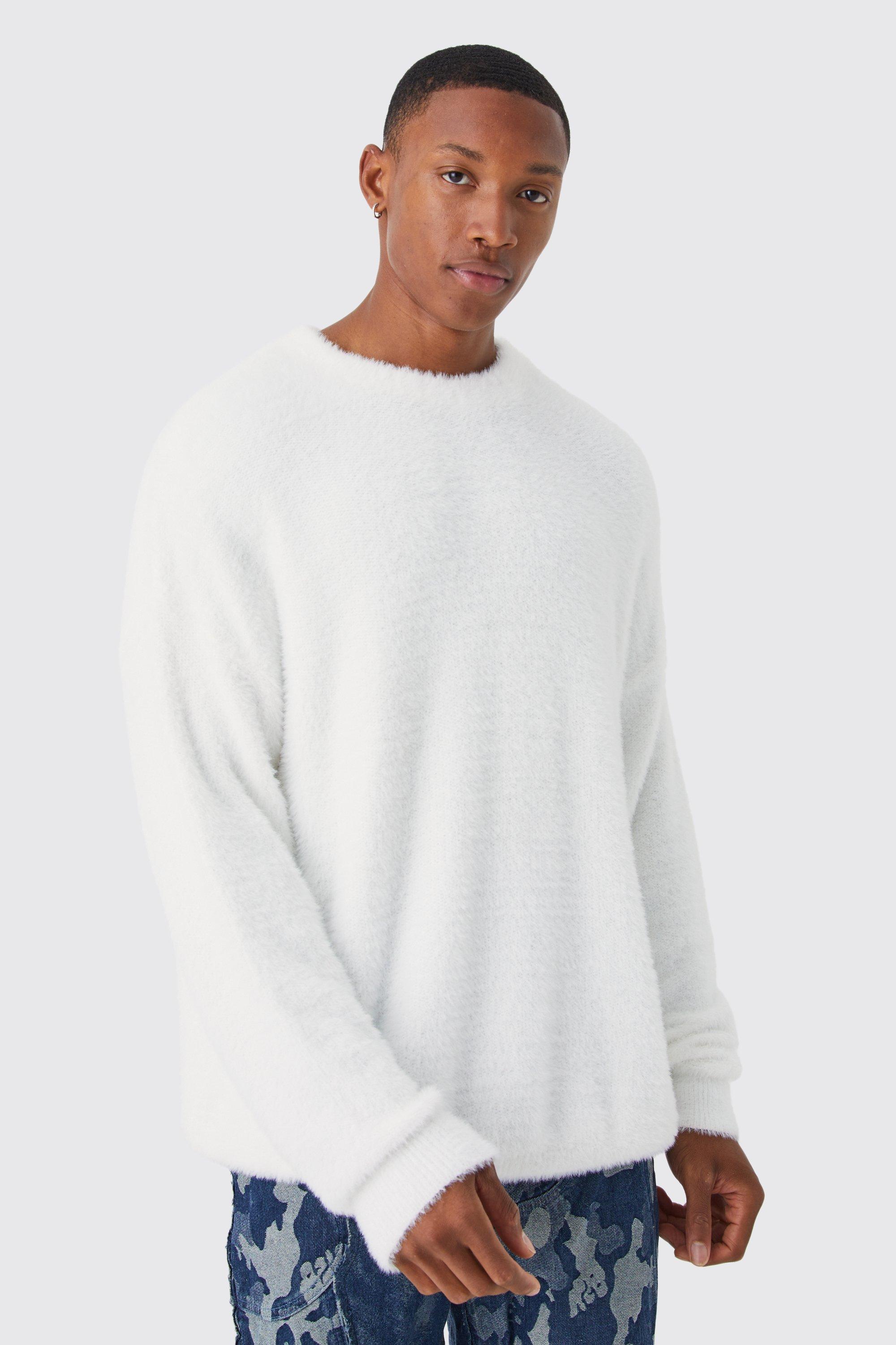 Mens white shop crew neck