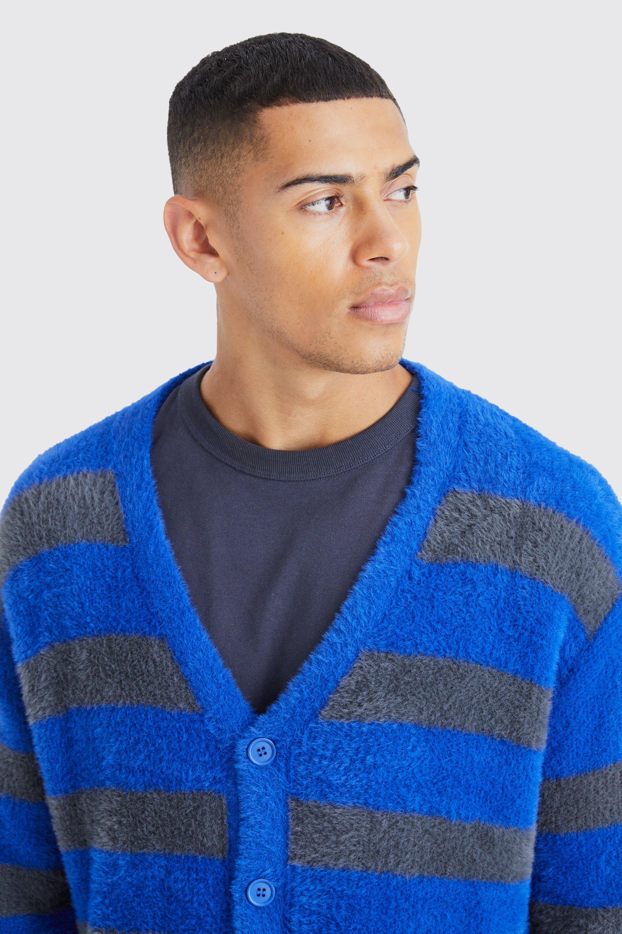 Blue hotsell fluffy cardigan