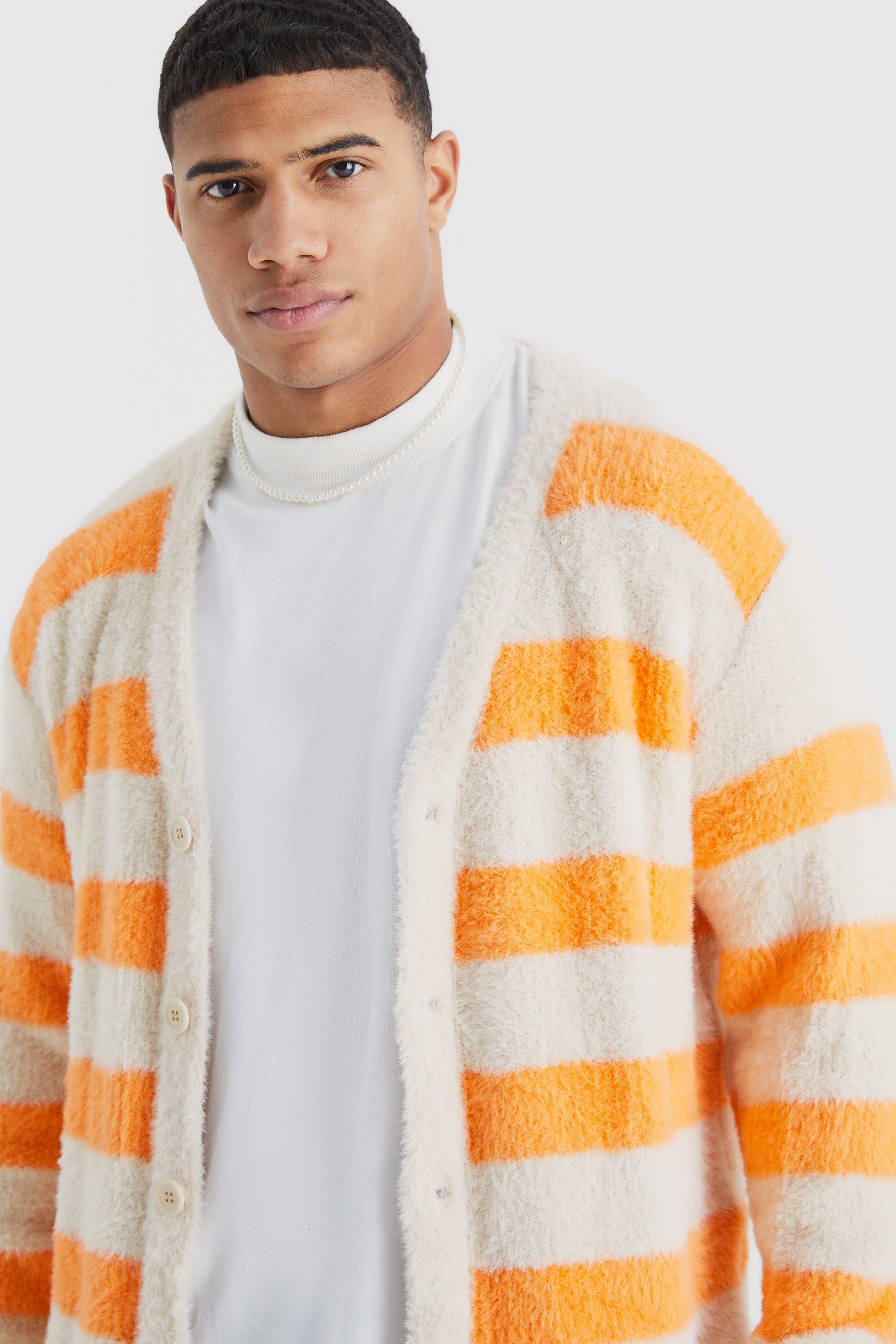 Striped discount cardigan men's