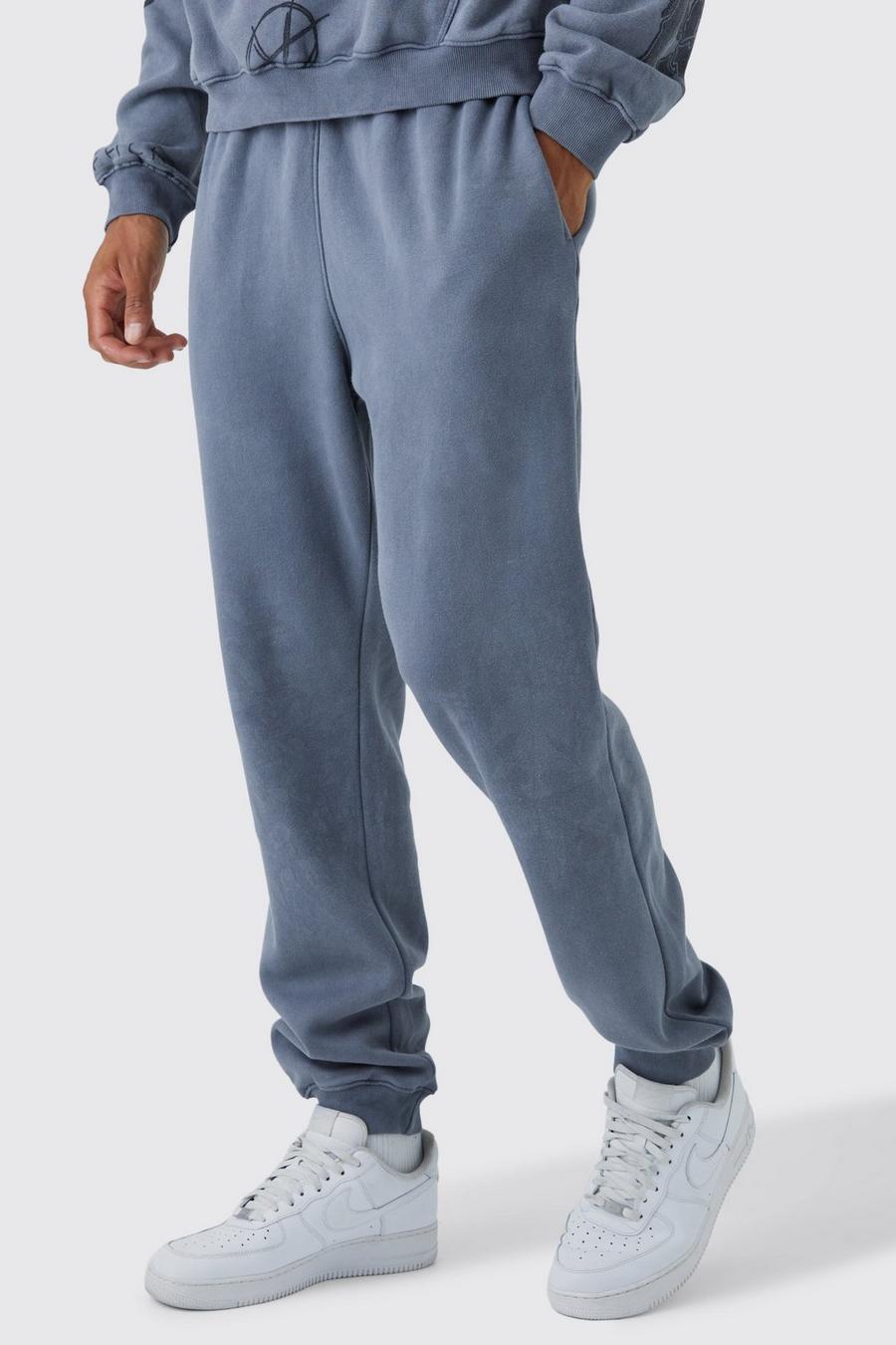 Charcoal grey Tall Core Acid Washed Jogger image number 1
