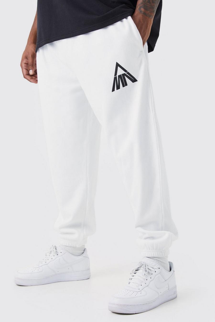 White Plus Core Fit Man Branded Jogger image number 1