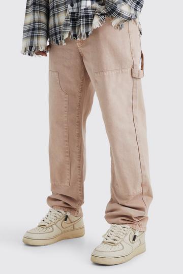 Stone Beige Relaxed Overdye Carpenter Trouser