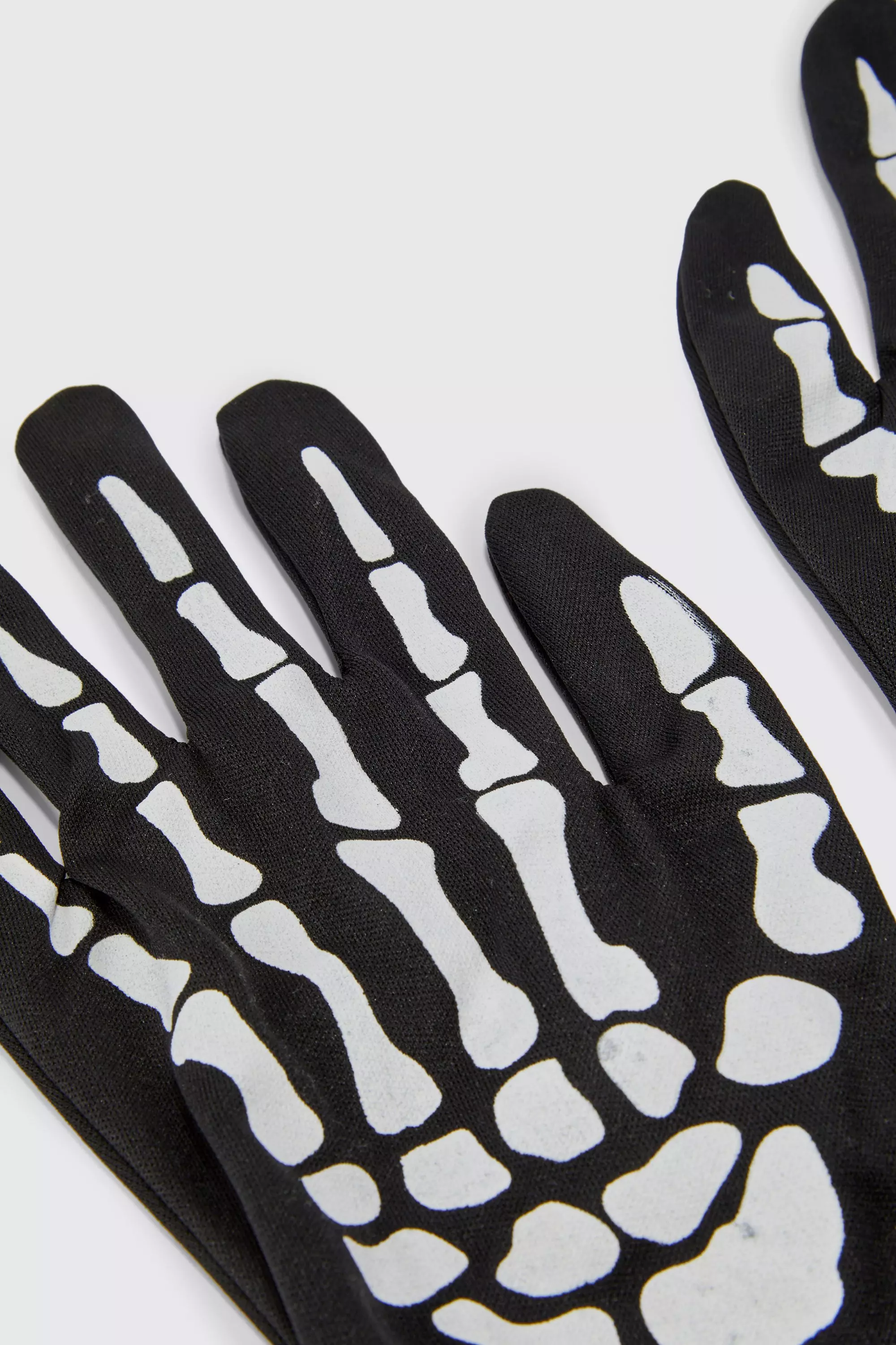 Black Skeleton Print Gloves alternative image