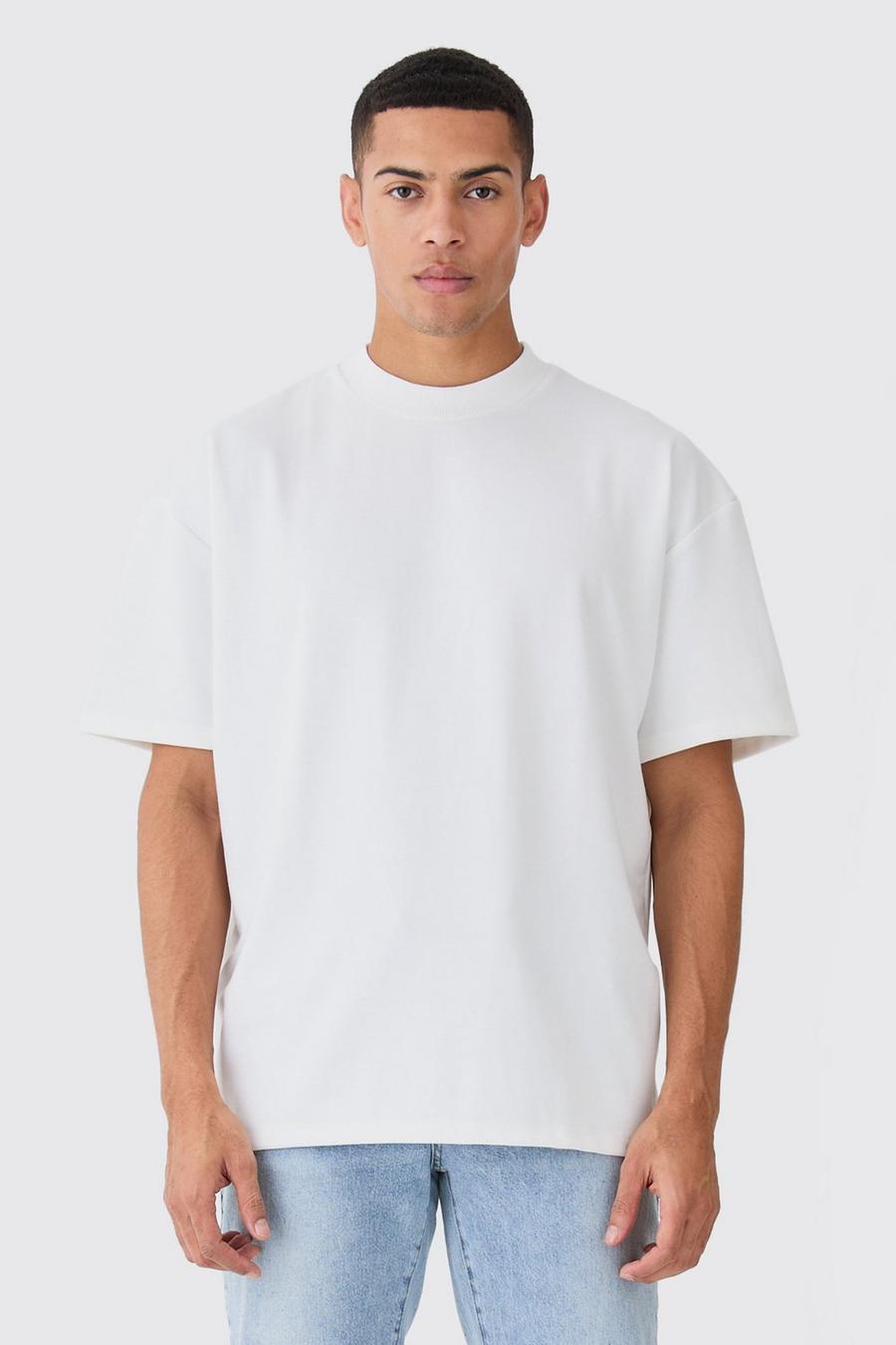 T-shirt oversize épais premium, Ecru blanc
