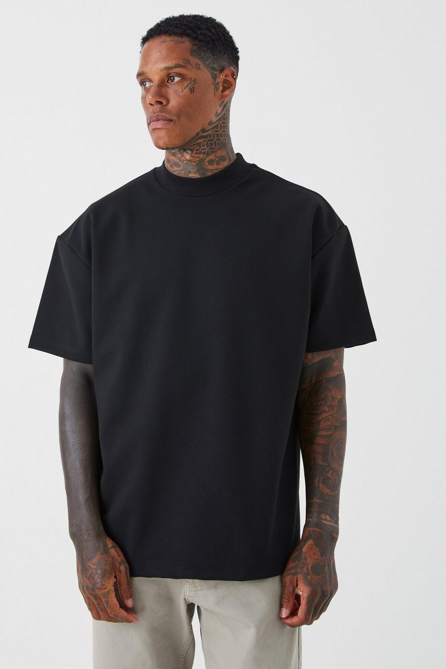 T-shirt oversize épais premium, Black noir