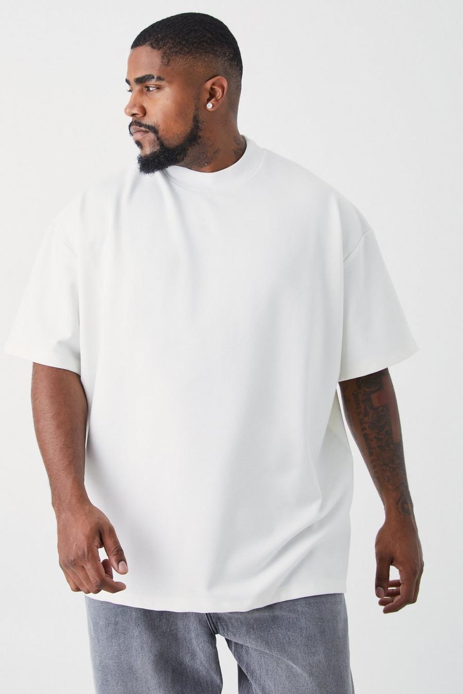 Ecru white Plus Oversized Super Heavy Premium T-shirt