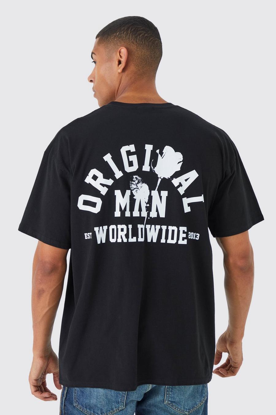 Black Oversized Worldwide T-shirt