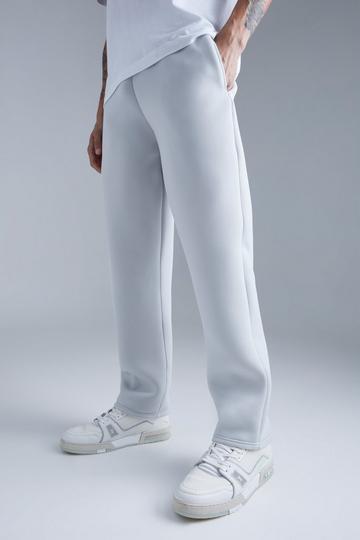 Straight Leg Bonded Scuba Jogger light grey