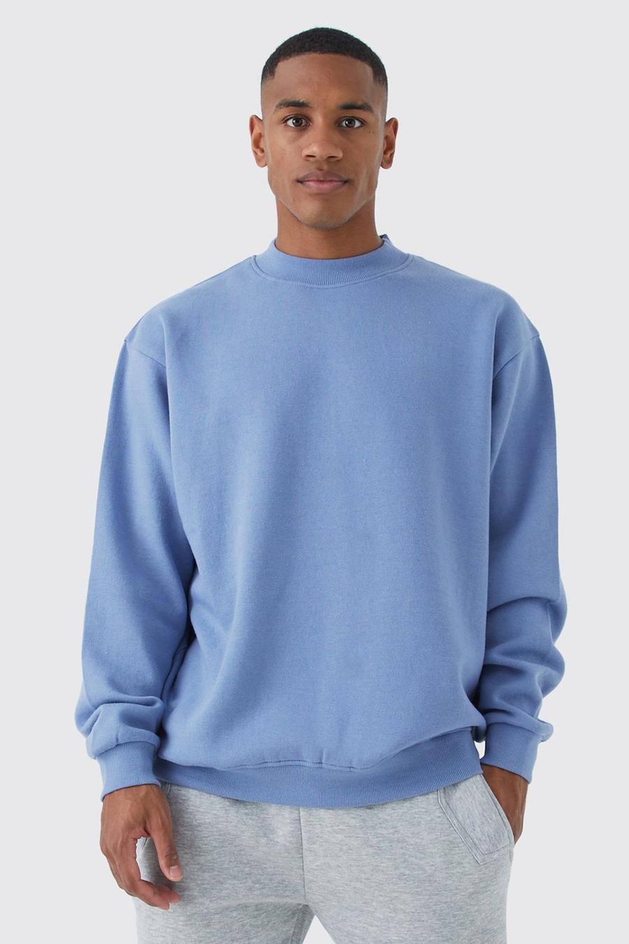 Dusty blue Oversized Extended Neck Sweatshirt image number 1