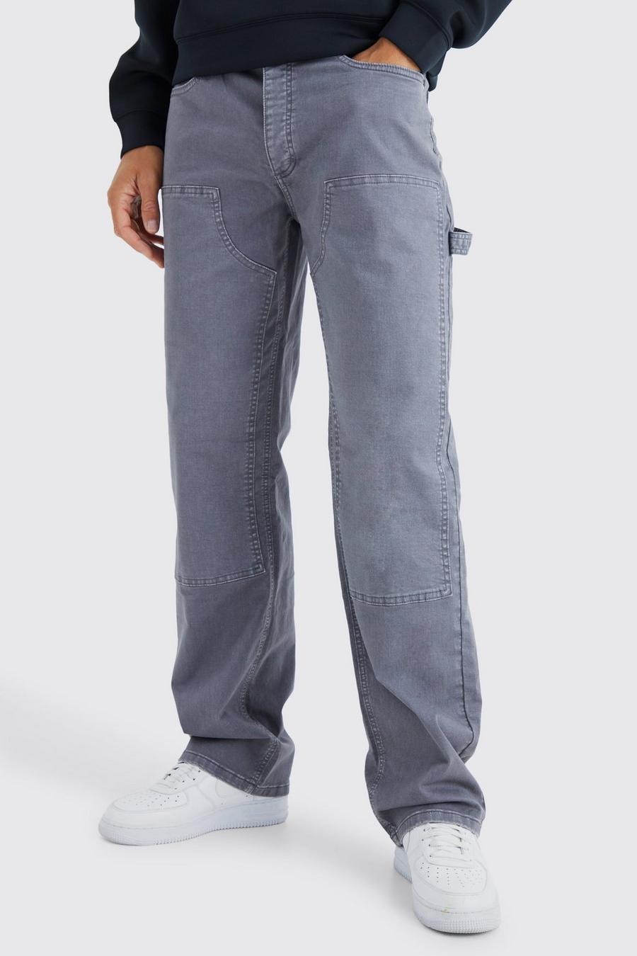 Pantaloni Carpenter Tall rilassati sovratinti, Charcoal image number 1