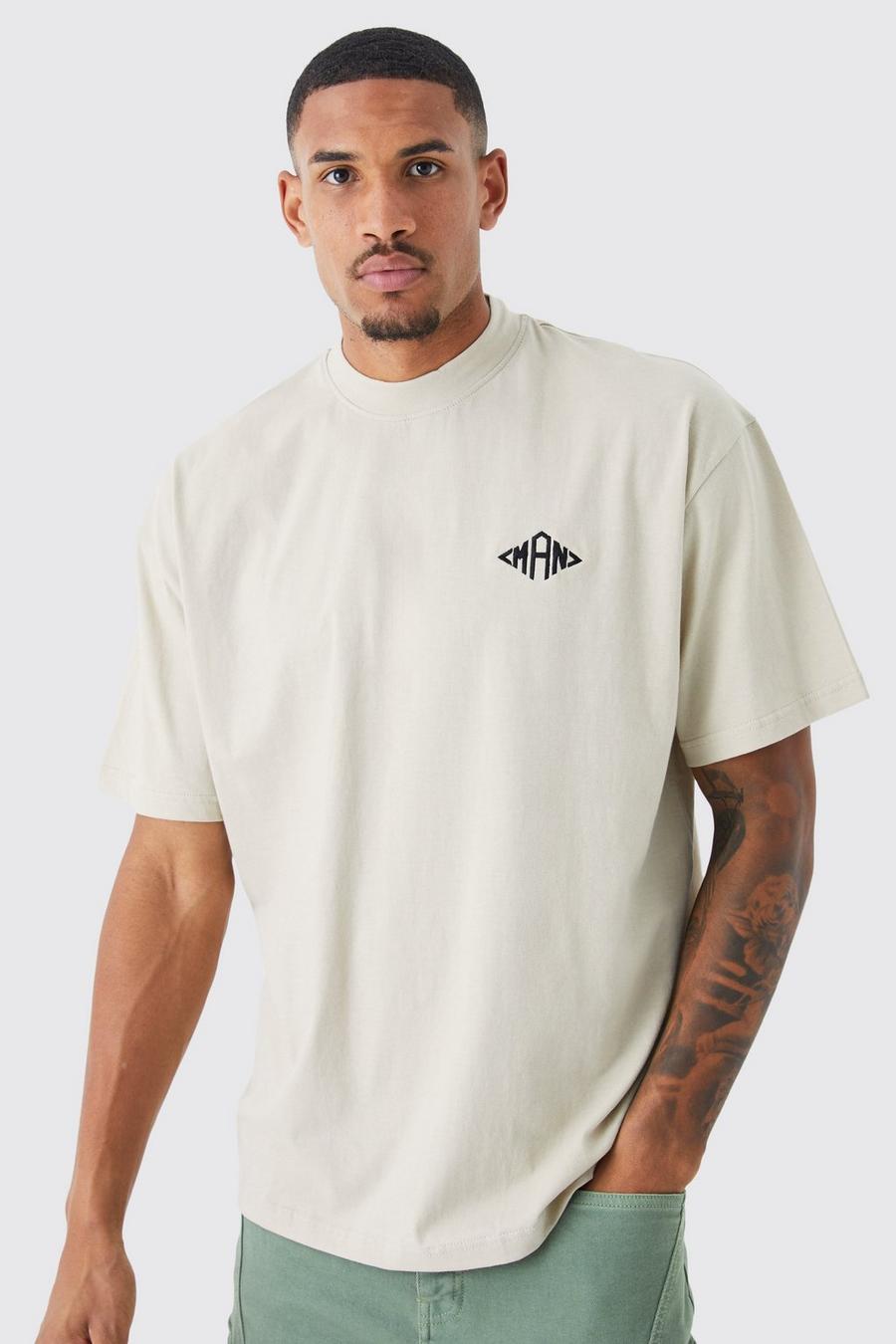 Stone Tall Man Oversized Extended Neck T-shirt image number 1