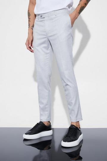 Pantalon super skinny à carreaux light grey