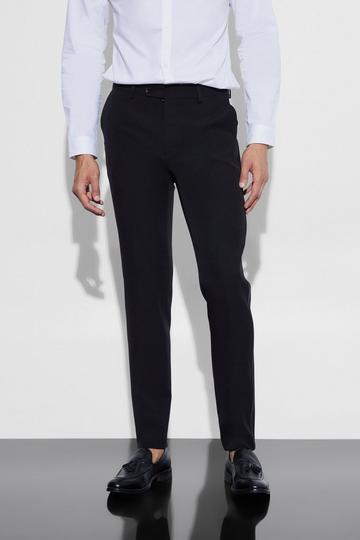 Skinny Fit Tuxedo Trouser black