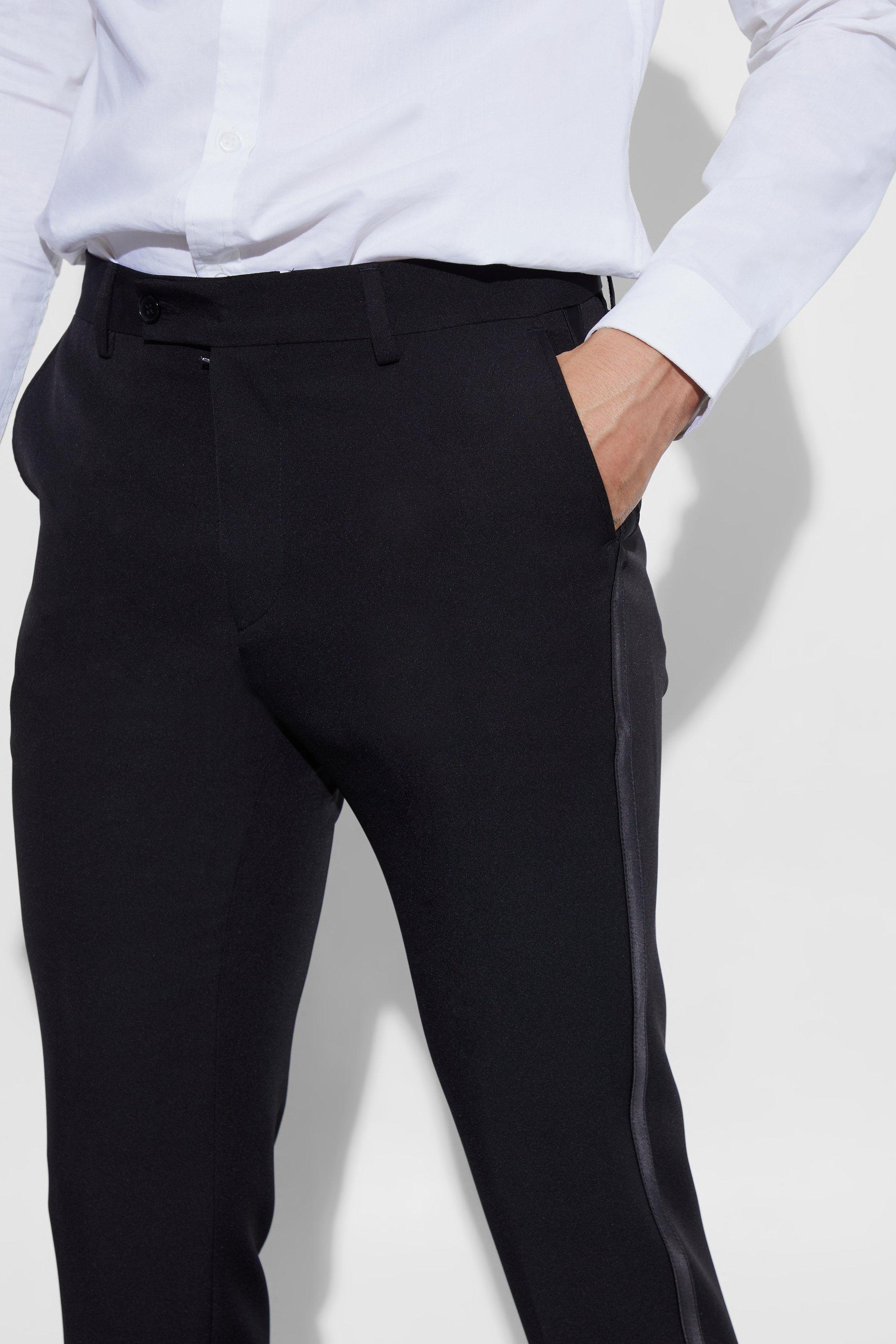 Mens skinny tuxedo sales pants