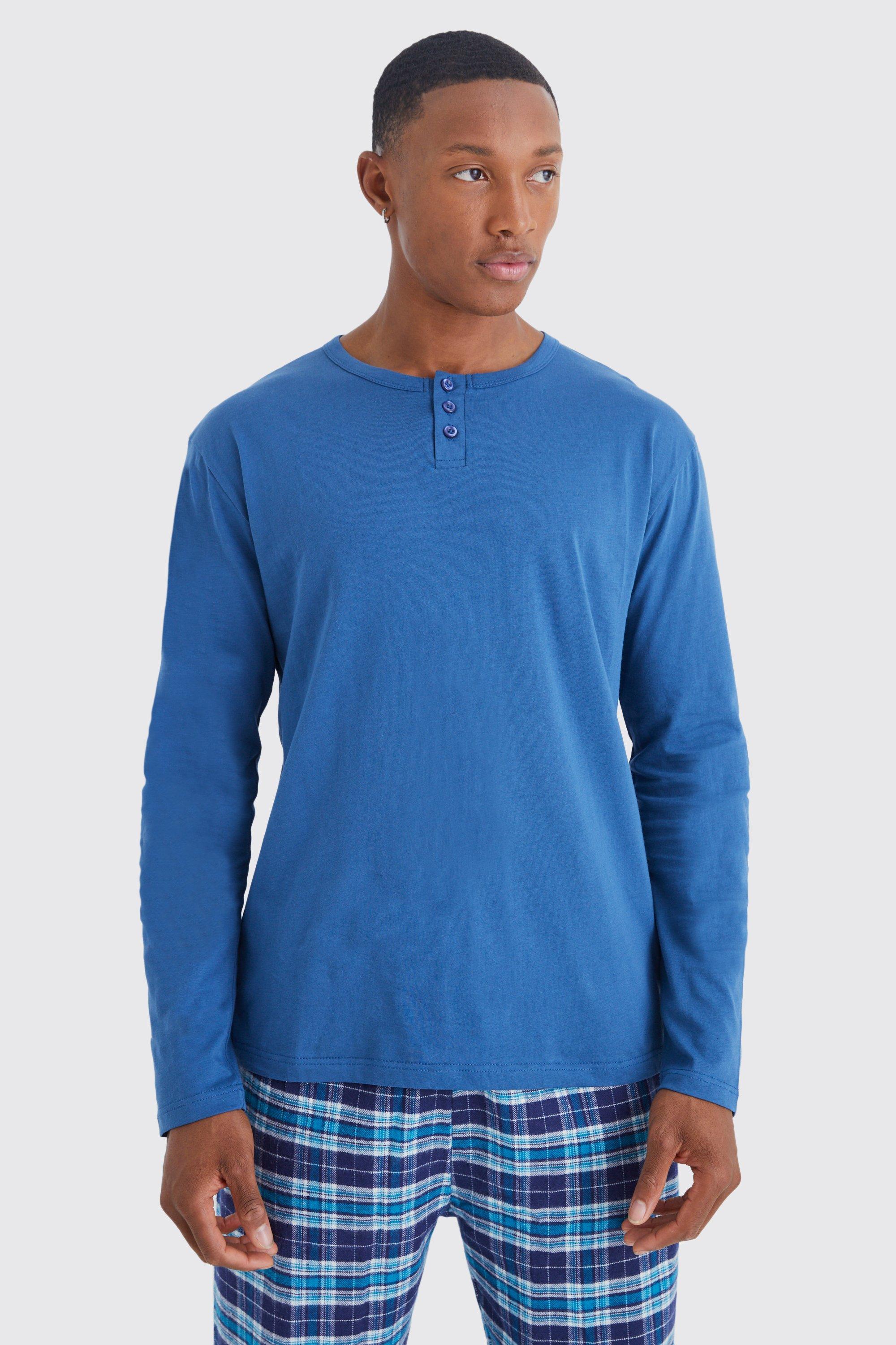 Mens long sleeve online pyjama set