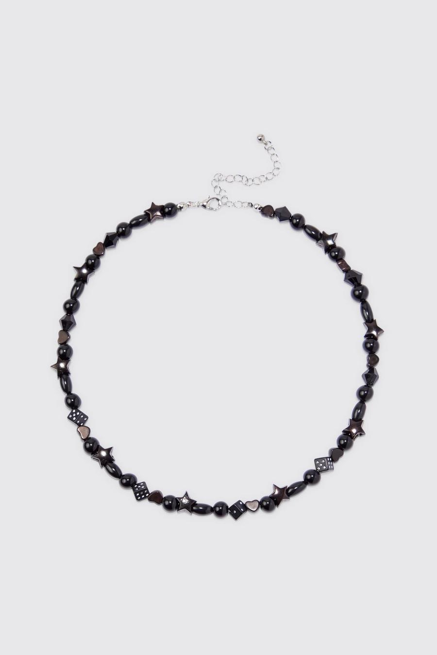 Black Beaded Necklace image number 1