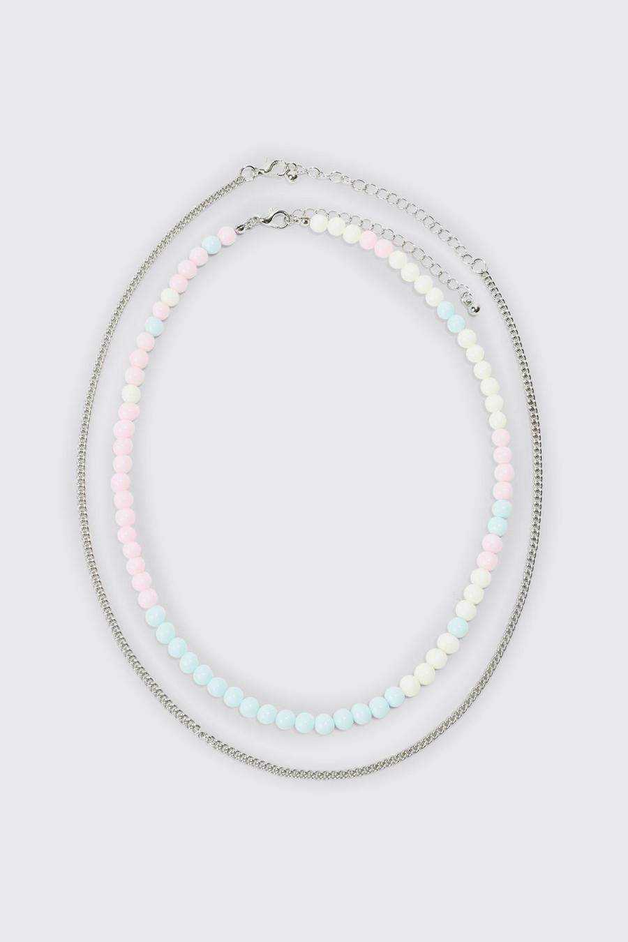 Perlen-Halskette, Multi mehrfarbig