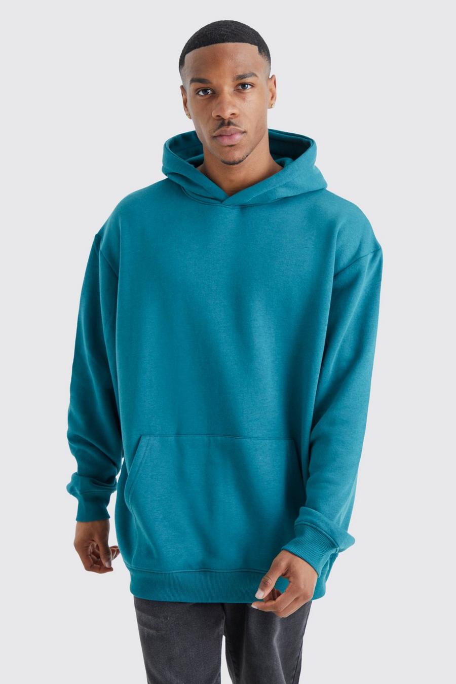 Teal Basic Oversize hoodie image number 1