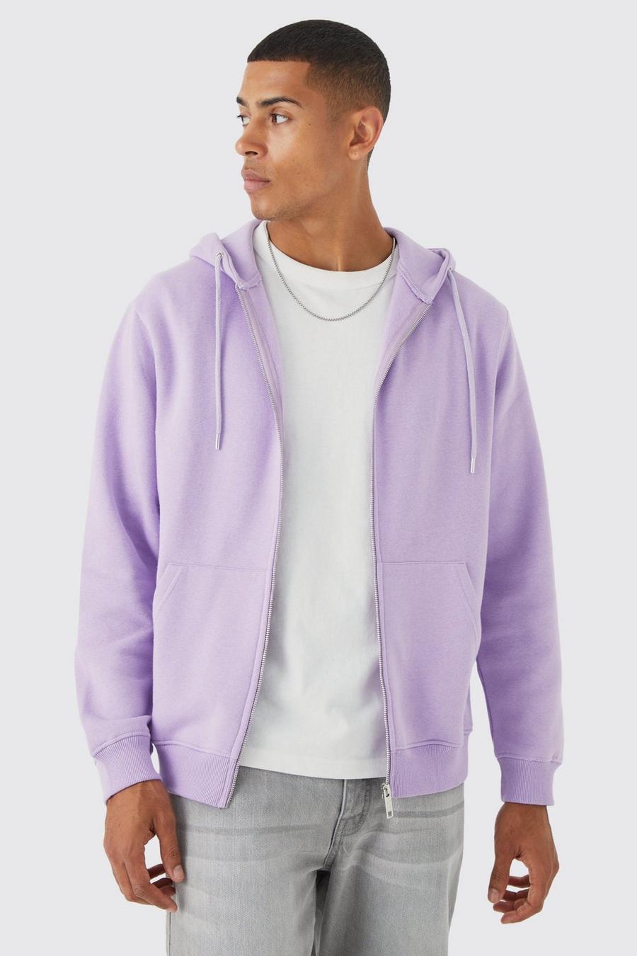 Lilac violett Core Zip Through Hoodie
