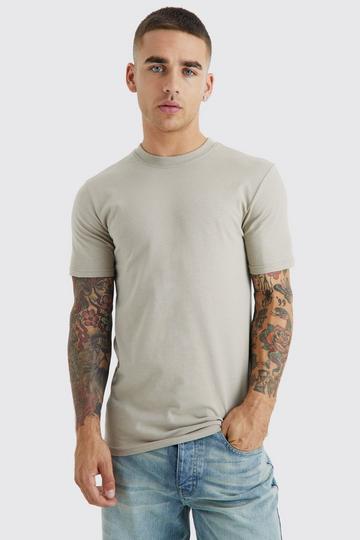 Muscle Fit Basic T-shirt taupe