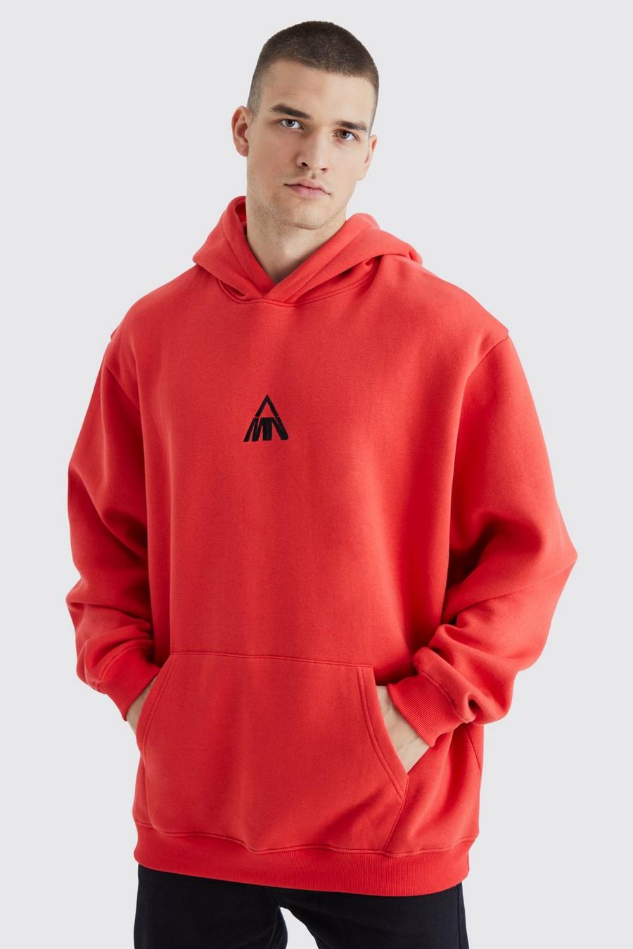Red Tall Man Oversized Basic Hoodie