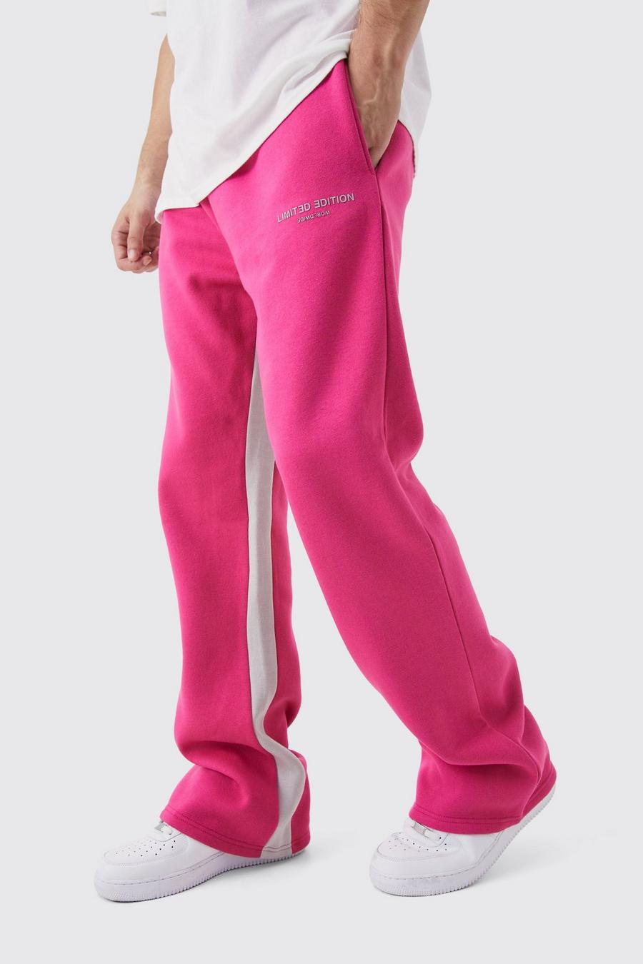 Bright pink Tall Limited Regular Fit Joggingbroek Met Gusset Detail image number 1