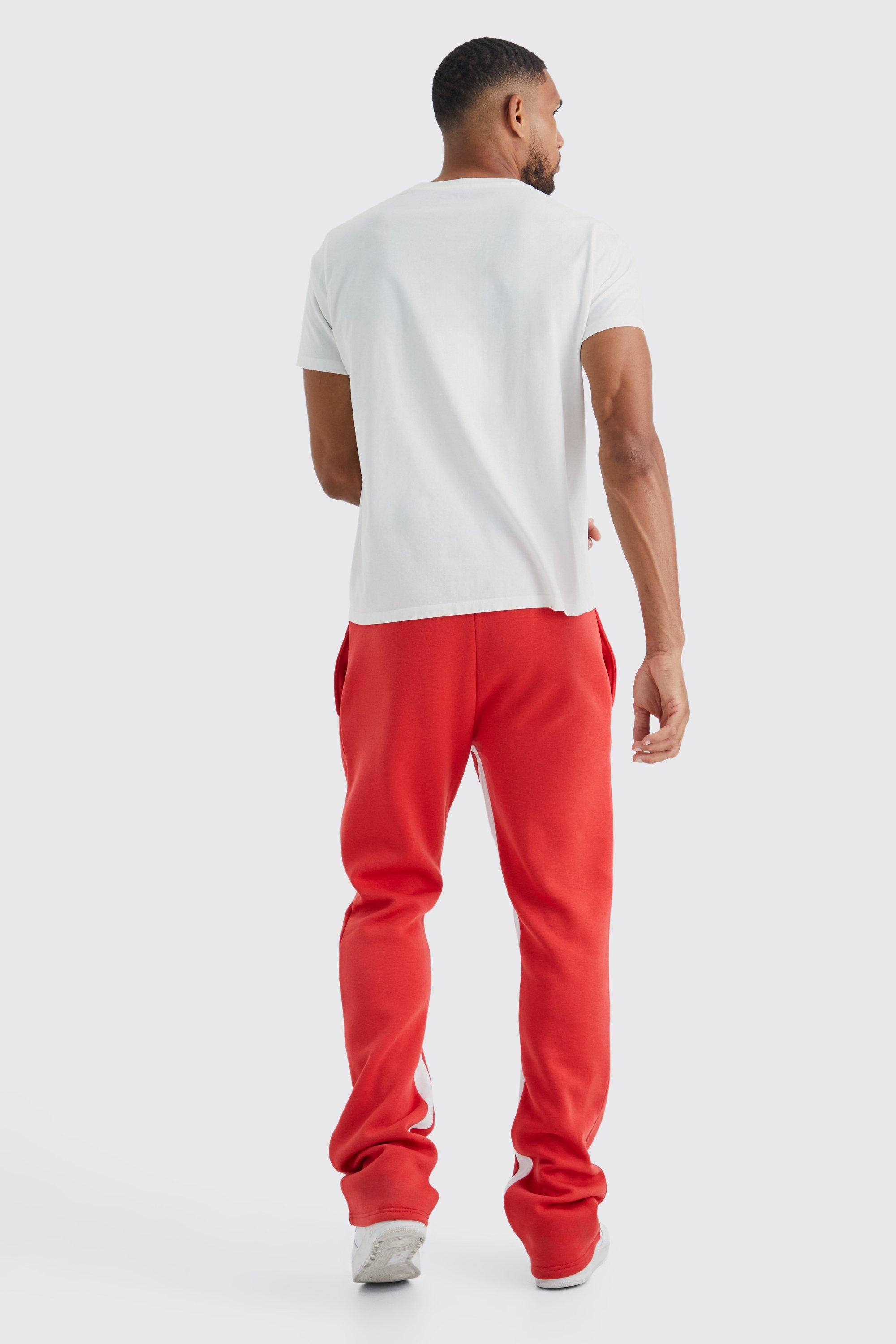 Boohoo red online joggers