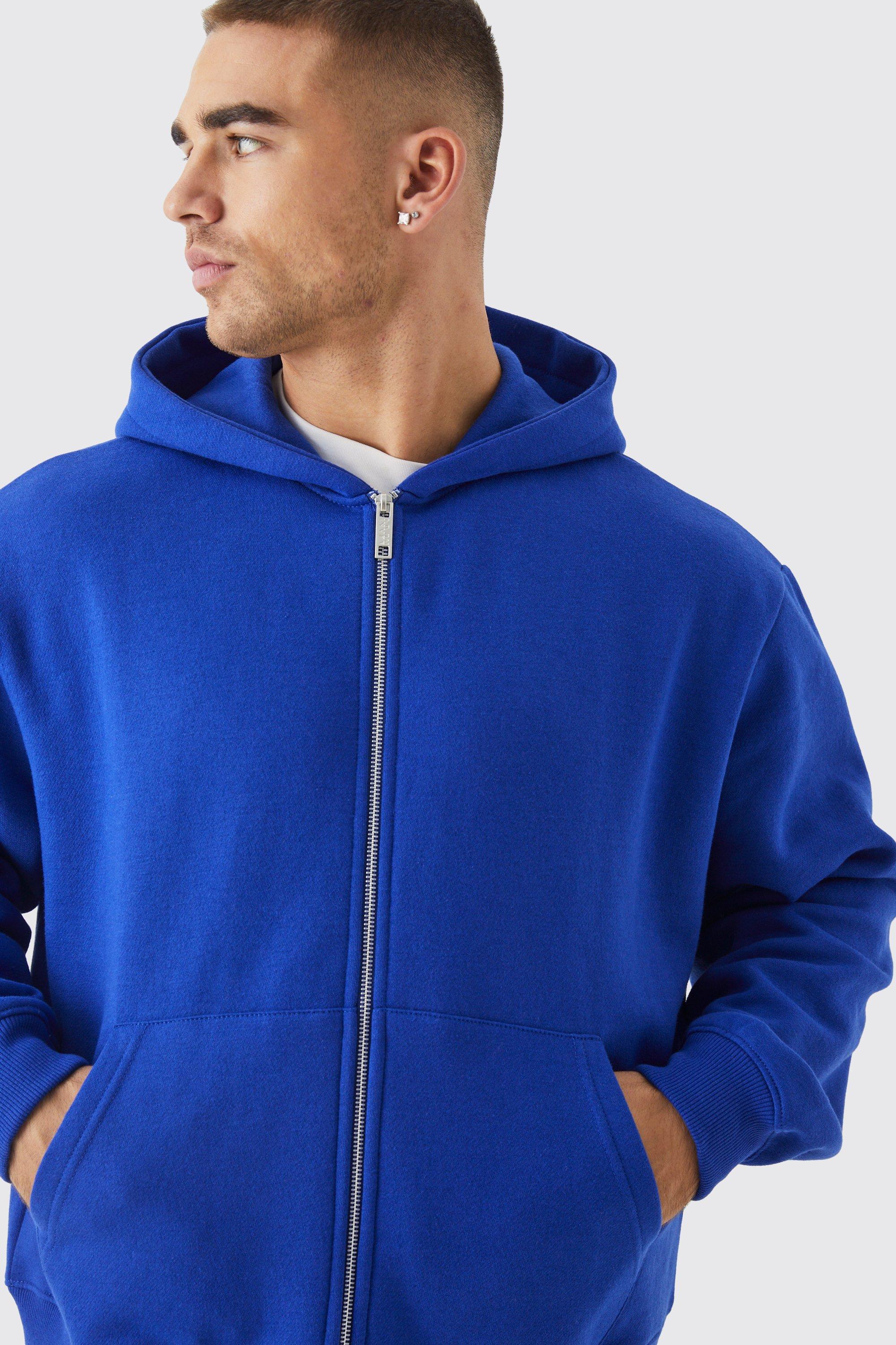 Cobalt blue shop zip up hoodie