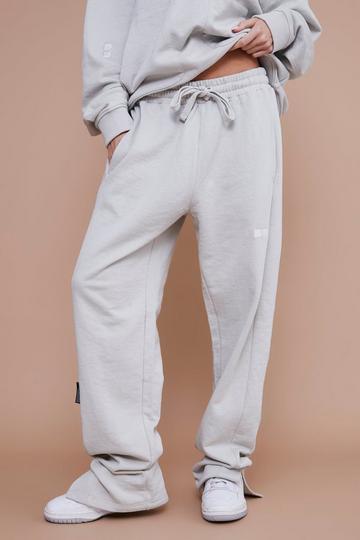 Regular Fit Split Hem Heavyweight Sweatpant taupe