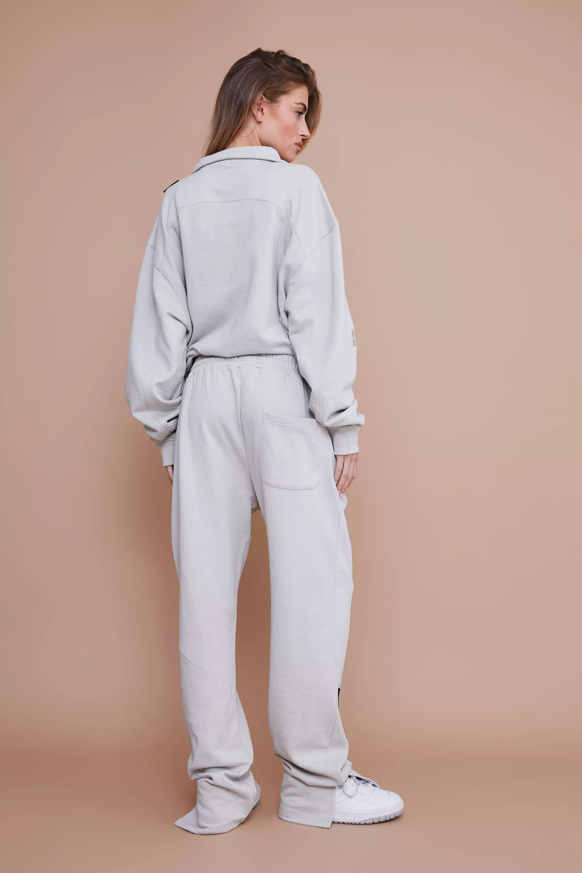 Taupe Regular Fit Split Hem Heavyweight Jogger alternative image
